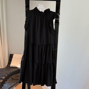 Women’s Black Tiered Ruffle Dress